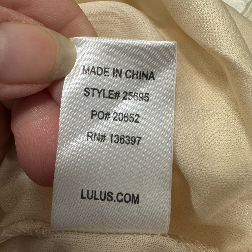 Lulu's Promise My Heart‎ Strapless Lace Dress in Cream Wedding Formal size L NWT - Picture 16 of 16